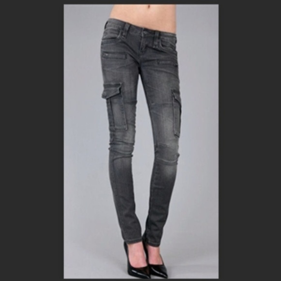 Rock Revival Denim - Rock by Rock Revival Aylin Cargo Moto Skinny Jeans